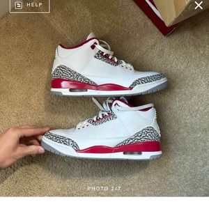 Jordan 3 Retro Cardinal Red size 11.5